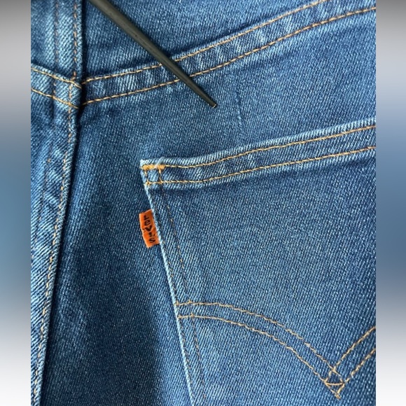 1980s Vintage Levis Orange Tab High Rise Blue Denim Jeans - Picture 5 of 8